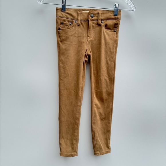 Levi’s 710 Super Skinny Faux Suede Tan Girl’s Pants Size 6 Years - Picture 1 of 14